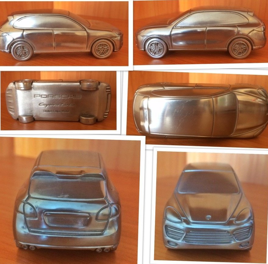 Продам коллекцию в Москве, Алюминиевая машинка Porsche Cayenne Turbo в твердой подарочной