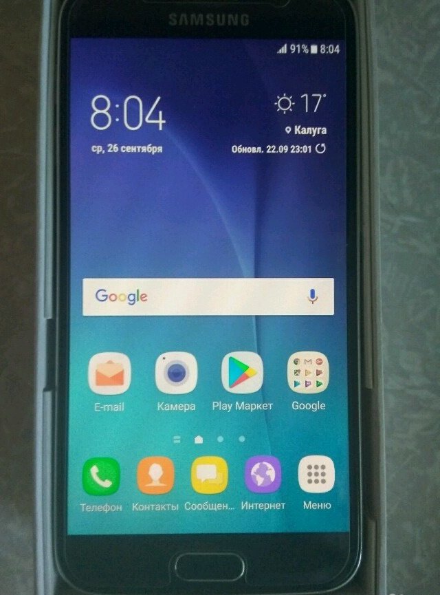 Продам смартфон Samsung, 64 Гб, классический в Калуге, S6, Идеальное состояние