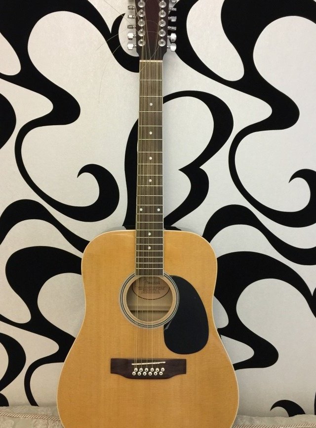 Продам гитару в Новосибирске, Акустическая 12 Струнная Гитара Fender, В Отличном