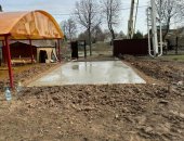 В городе Видное, Бетонные работы под ключ, Заезды, парковки, отмостки вокруг дома