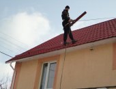 В Новосибирске, Установка снегозадержателей, Демонтаж 3 Первый пушистый снежок, радующий