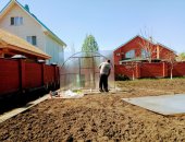 В городе Новосибирск, Ремонт теплицы арочного типа, демонтаж старого поликарбоната